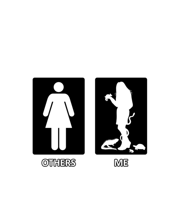 Others vs. Me (nő) - hüllő minta fekete pólón