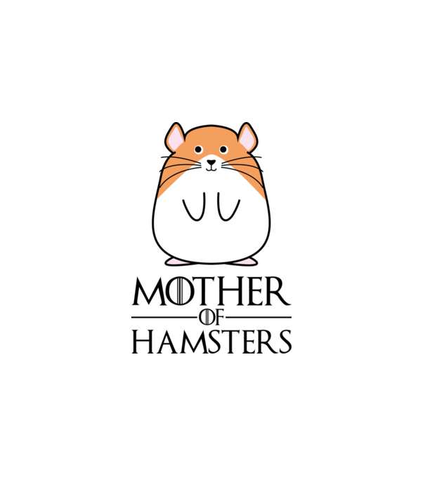 Mother of Hamsters minta fehér pólón