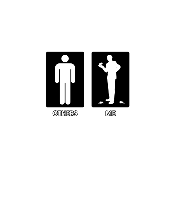 Others vs. Me (férfi) - egér minta fekete pólón