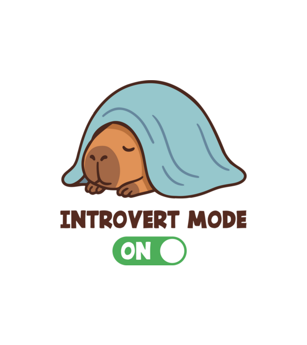 Introvert mode minta homokszín pólón