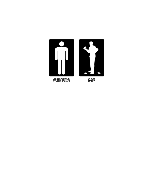 Others vs. Me (férfi) - egér minta fekete pólón