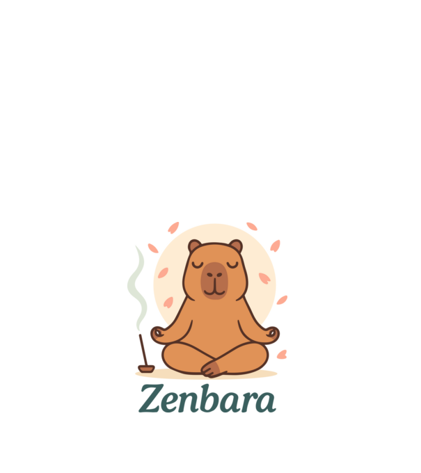 Zenbara minta fehér pólón