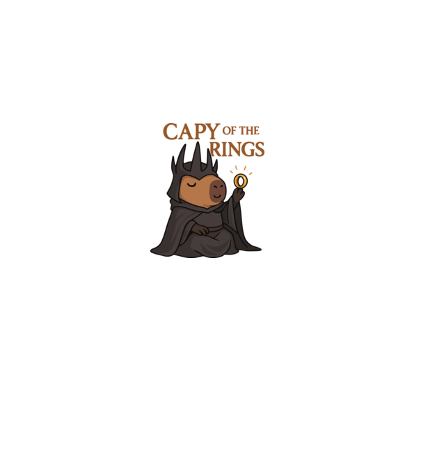 Capy of the Rings minta szürke pólón