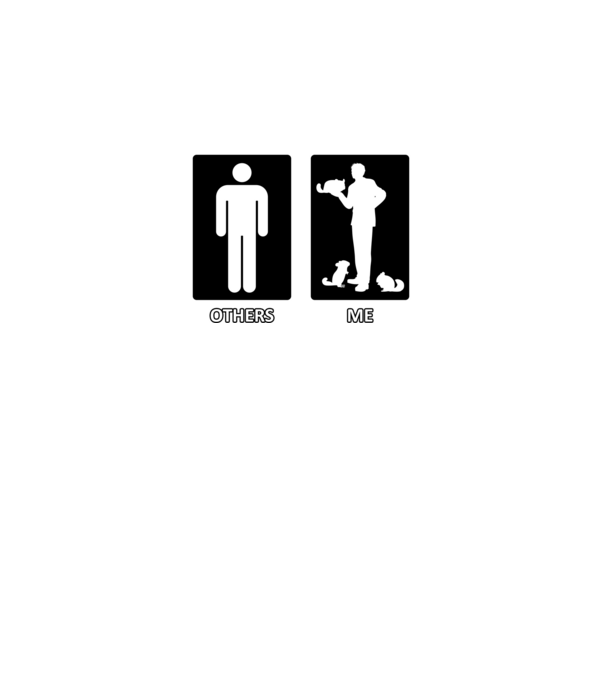 Others vs. Me (férfi) - csincsilla minta fekete pólón