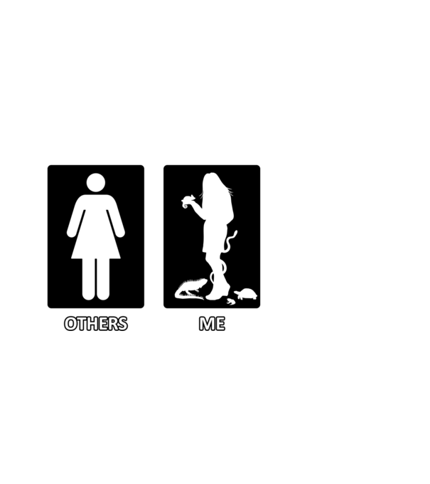Others vs. Me (nő) - hüllő minta fekete pólón