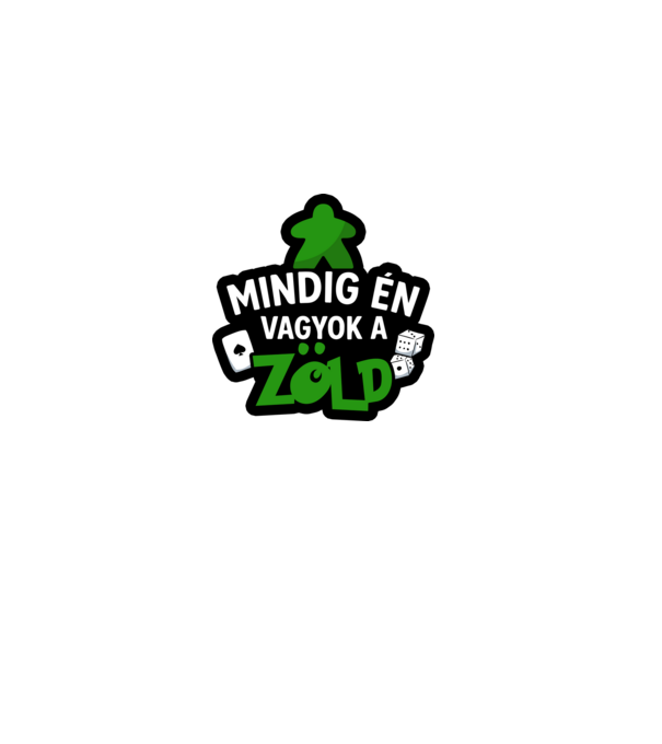 Mindig én vagyok a zöld minta fekete pólón