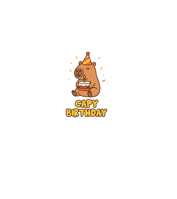 Capy birthday minta sötétzöld pólón