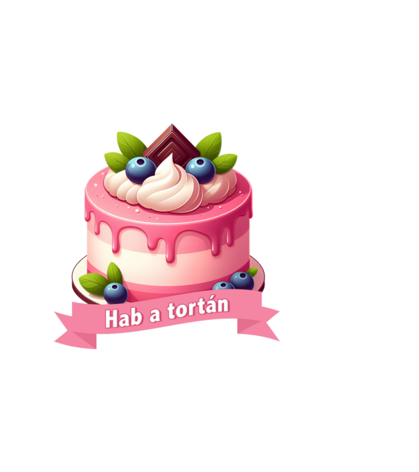 Hab a tortán minta fehér pólón