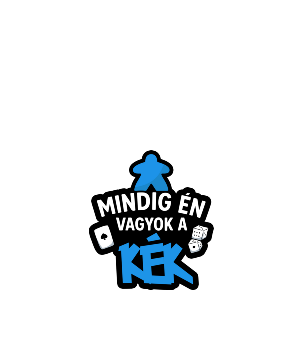 Mindig én vagyok a kék minta fekete pólón