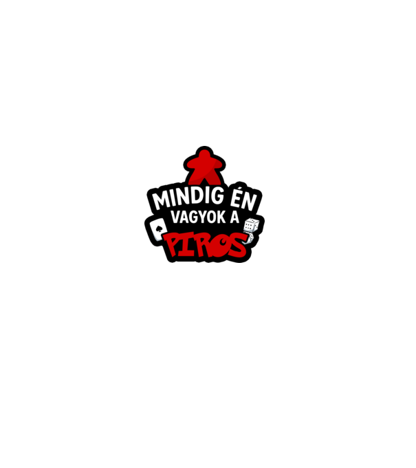 Mindig én vagyok a piros minta farmerkék pólón