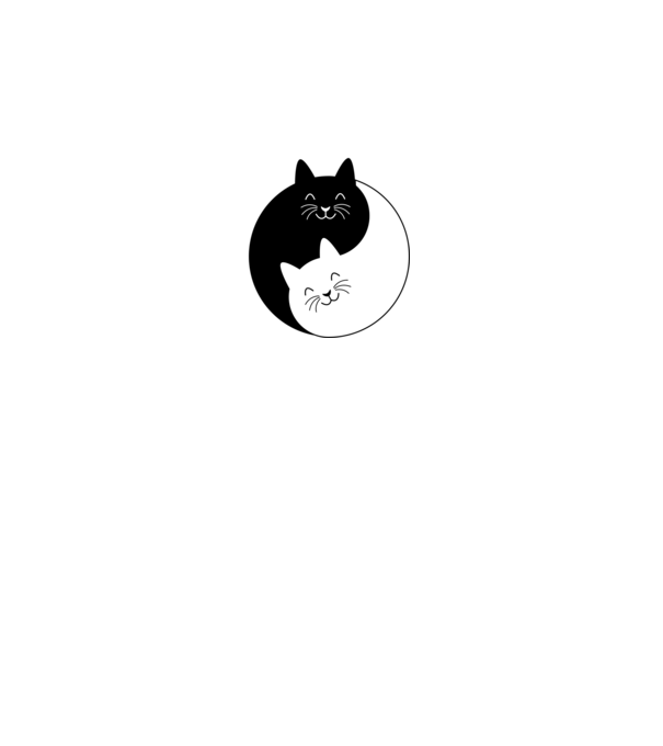 Yin-Yang cicák minta fehér pólón