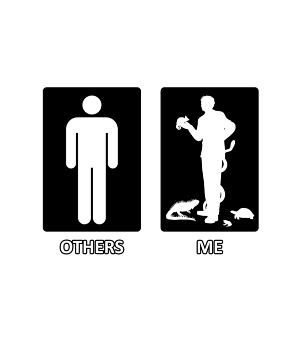 Others vs. Me (férfi) - hüllő minta fehér pólón