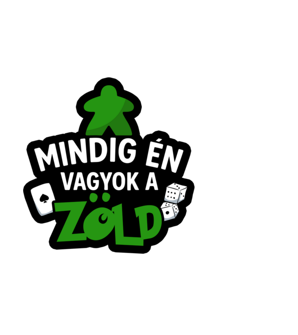Mindig én vagyok a zöld minta fekete pólón