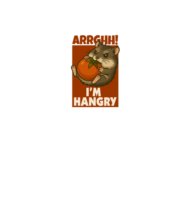 Hangry hamster minta homokszín pólón