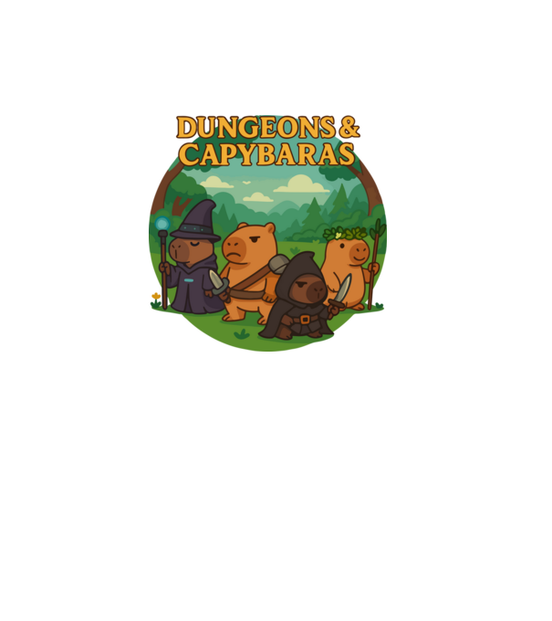 Dungeons & Capybaras minta türkiz pólón