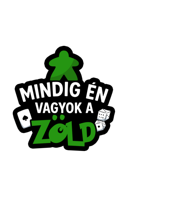 Mindig én vagyok a zöld minta fekete pólón