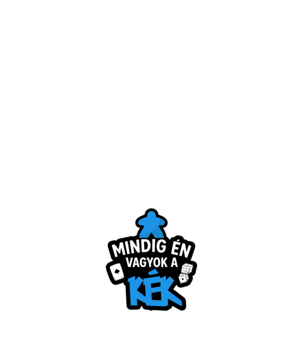 Mindig én vagyok a kék minta fehér pólón