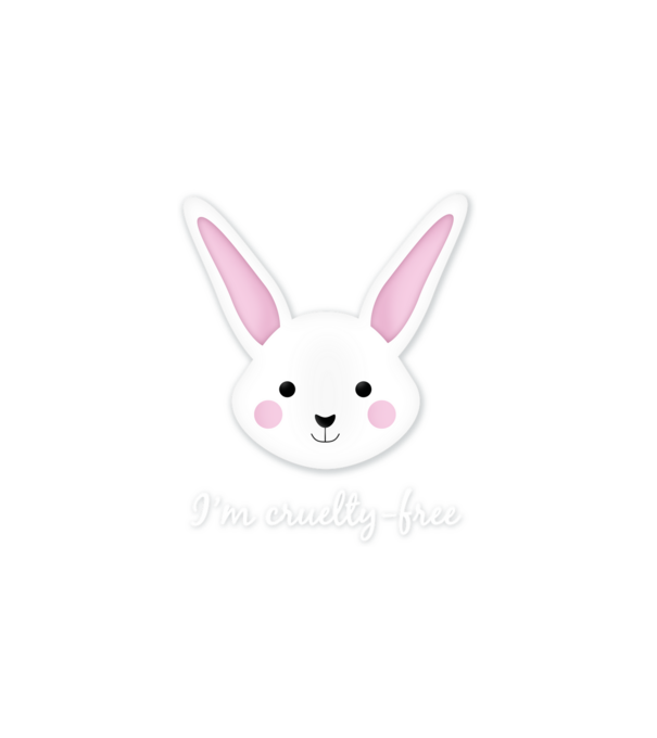 Cruelty-free minta fehér pólón