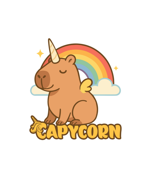 Capycorn minta fehér pólón