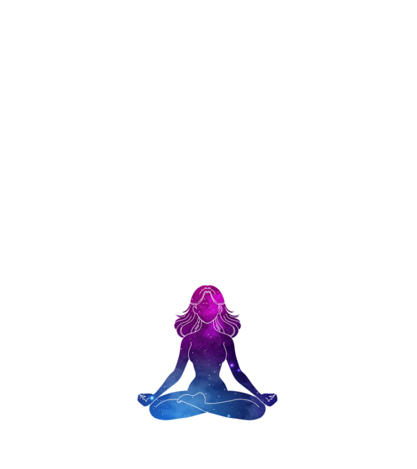 Univerzum meditáció minta fehér pólón