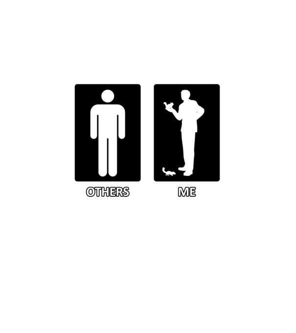 Others vs. Me (férfi) - mókus minta fekete pólón