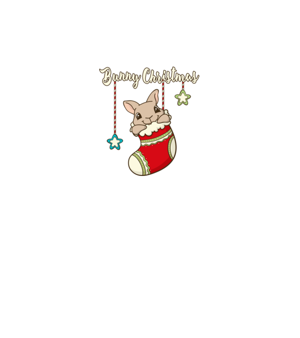 Bunny Christmas minta világoskék pólón