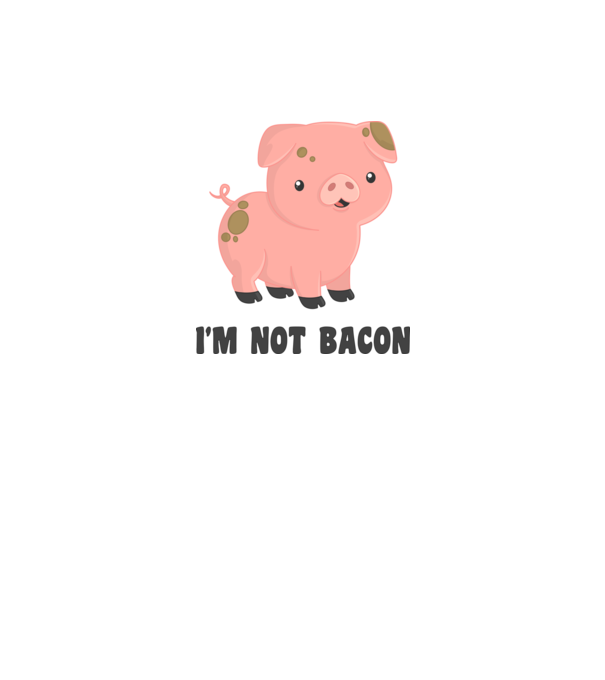 I'm not bacon minta fehér pólón