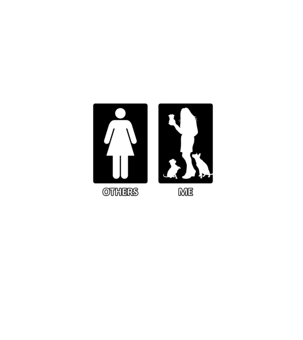 Others vs. Me (nő) - kutya minta szürke pólón