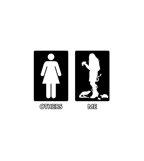 Others vs. Me (nő) - hüllő minta fehér pólón