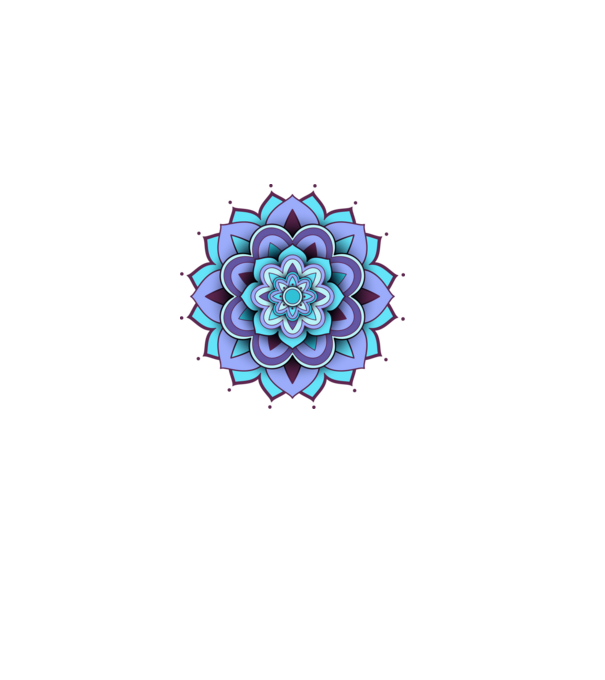 3D mandala minta fekete pólón