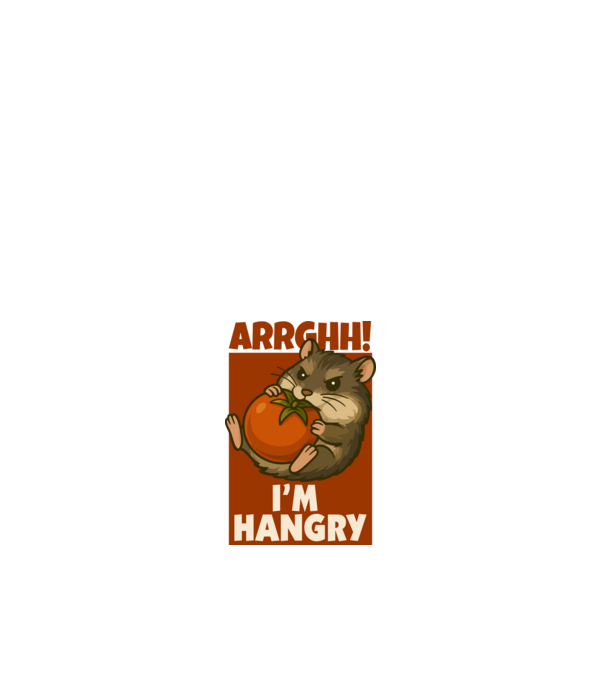 Hangry hamster minta fehér pólón