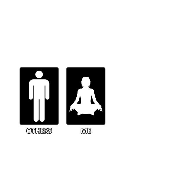 Others vs. Me (férfi) - jóga minta fehér pólón