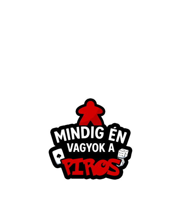 Mindig én vagyok a piros minta fehér pólón