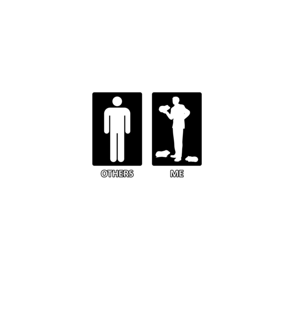 Others vs. Me (férfi) - tengerimalac minta fekete pólón