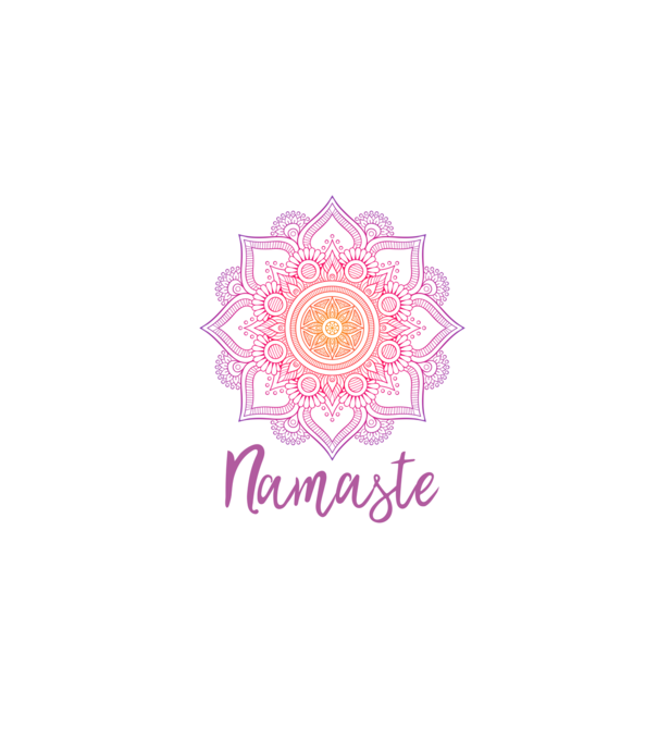 Namaste minta szürke pólón