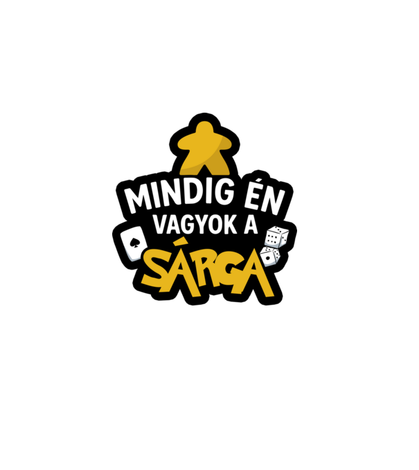 Mindig én vagyok a sárga minta sötétkék pólón