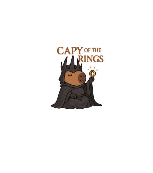 Capy of the Rings minta homokszín pólón