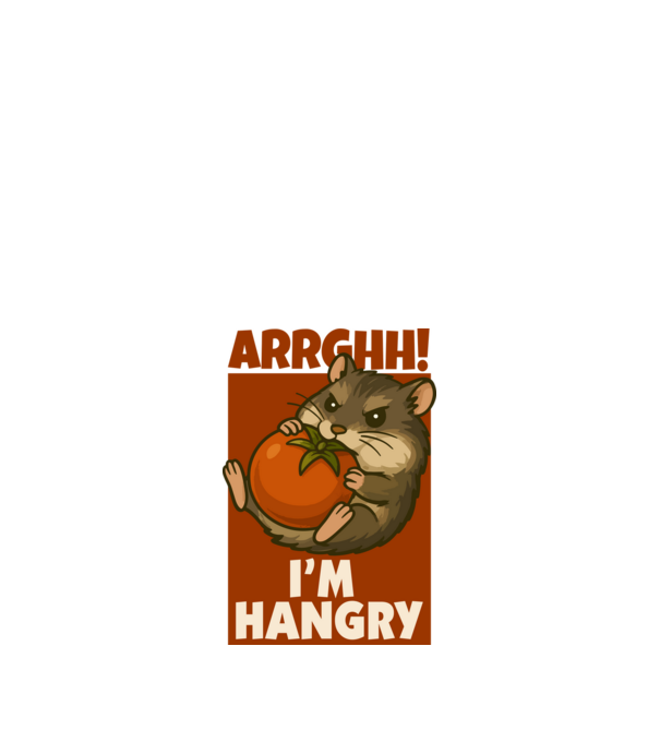 Hangry hamster minta homokszín pólón