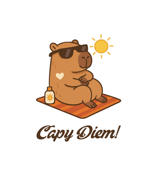 Capy Diem minta fehér pólón
