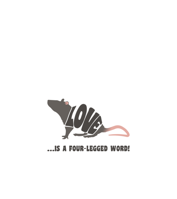 Love - Rat minta fehér pólón