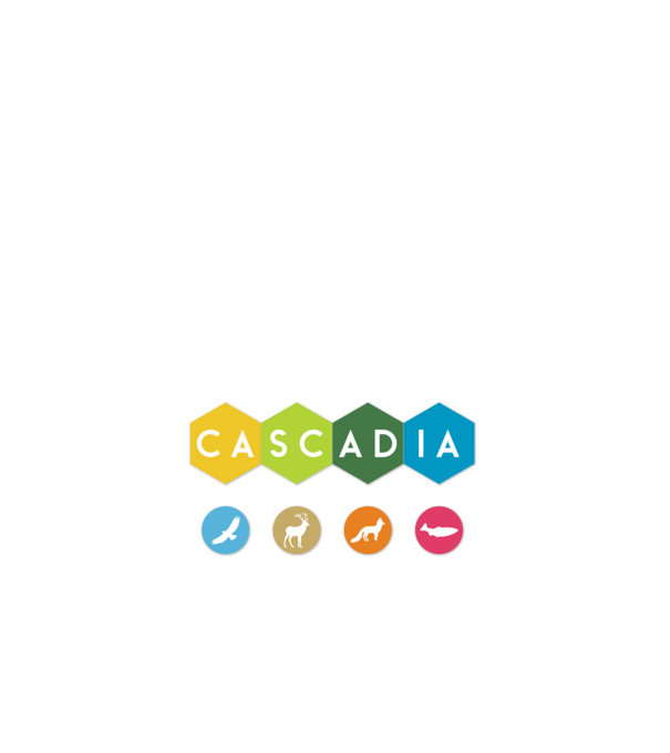 Cascadia vadvilága minta fehér pólón