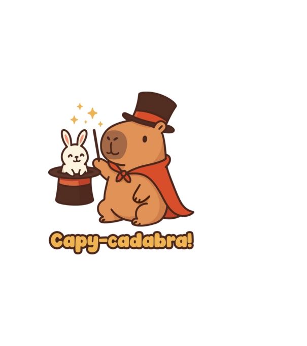 Capy-cadabra minta sötétkék pólón