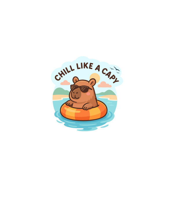 Chill like a capy minta szürke pólón