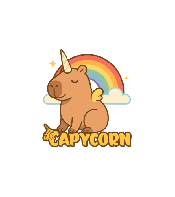 Capycorn minta fehér pólón