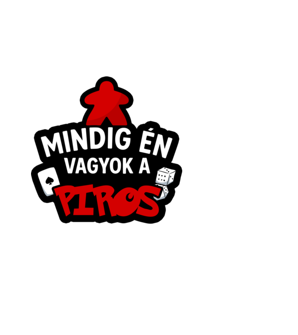 Mindig én vagyok a piros minta fekete pólón