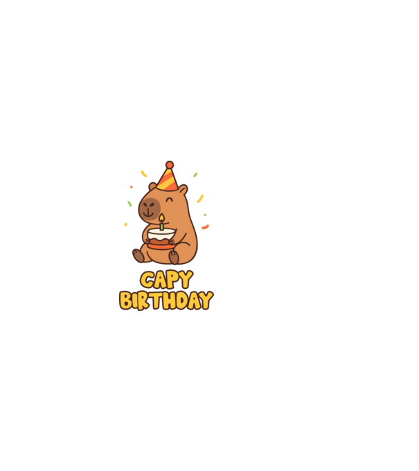 Capy birthday minta sötétszürke pólón