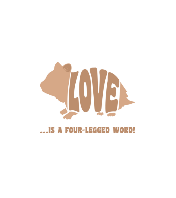 Love - Hamster minta fehér pólón
