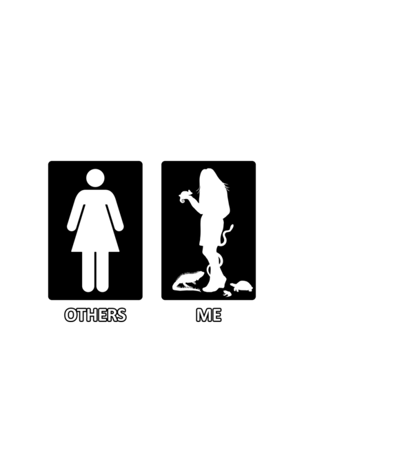 Others vs. Me (nő) - hüllő minta fekete pólón
