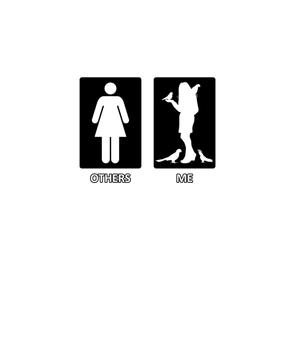 Others vs. Me (nő) - madár minta türkiz pólón