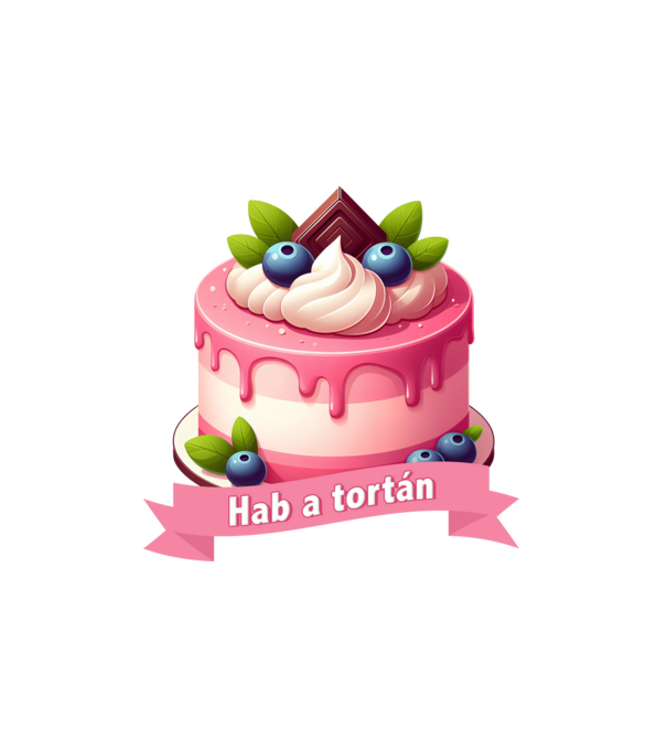 Hab a tortán minta fehér pólón